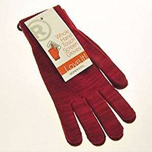 Radio Shack Women's Whole Hand Touch Screen Gloves (Red, S/M)