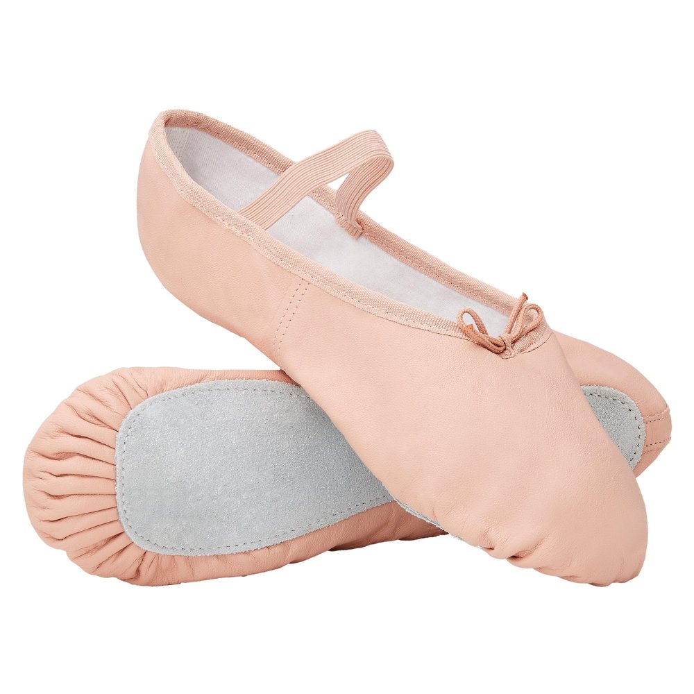 Theatricals Girls Beginner Leather Full Sole Ballet Shoes Pink 05.0M T1000C