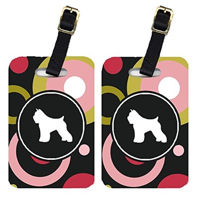 Carolines Treasures Pair of 2 Bouvier des Flandres Luggage Tags Large multicolor
