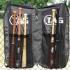 TAG Hangable Bat Bag, Holds 8 Baseball Bats, Durable Polyester with Fence Hanger, Black view 1