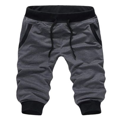 SoEnvy Men's Casual Harem Training Jogger Sport Short Baggy Pants (XX-Large,Dark Gray 3)