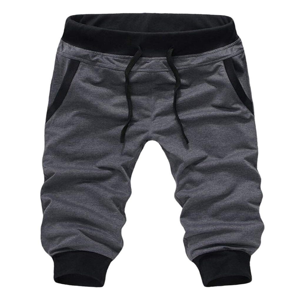 SoEnvy Men's Casual Harem Training Jogger Sport Short Baggy Pants (XX-Large,Dark Gray 3)