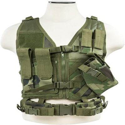 VISM by NcSTAR CTVC2916WC Tactical Vest, Small, Woodland Camo