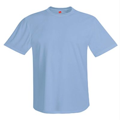 Hanes Adult Cool Dri Performance Tee (Light Blue) (2X)