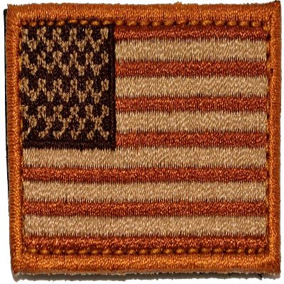 2"x1" Small USA Tactical Patch - Subdued RWB