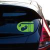 Yoonek Graphics Bullet Bill Inspired Decal Sticker for Car Window, Laptop, Motorcycle, Walls, Mirror and More. # 458 (8" x 13.1", Lime Green) view 2