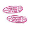 2X If You're Going to Ride My Ass at Least Pull My Hair Decal Sticker for Girl Tailgating Rear Windshield, Bumper Sticker 10 x 3 1/2 Inch in Pink 3M Vinyl view 1