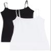 2 Pack Active Basic Women's Basic Cami Tank Top Med Black, White view 1