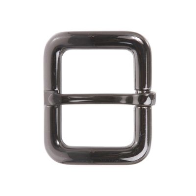1 1/2" (39 mm) Single Prong Rectangular Belt Buckle, Pewter