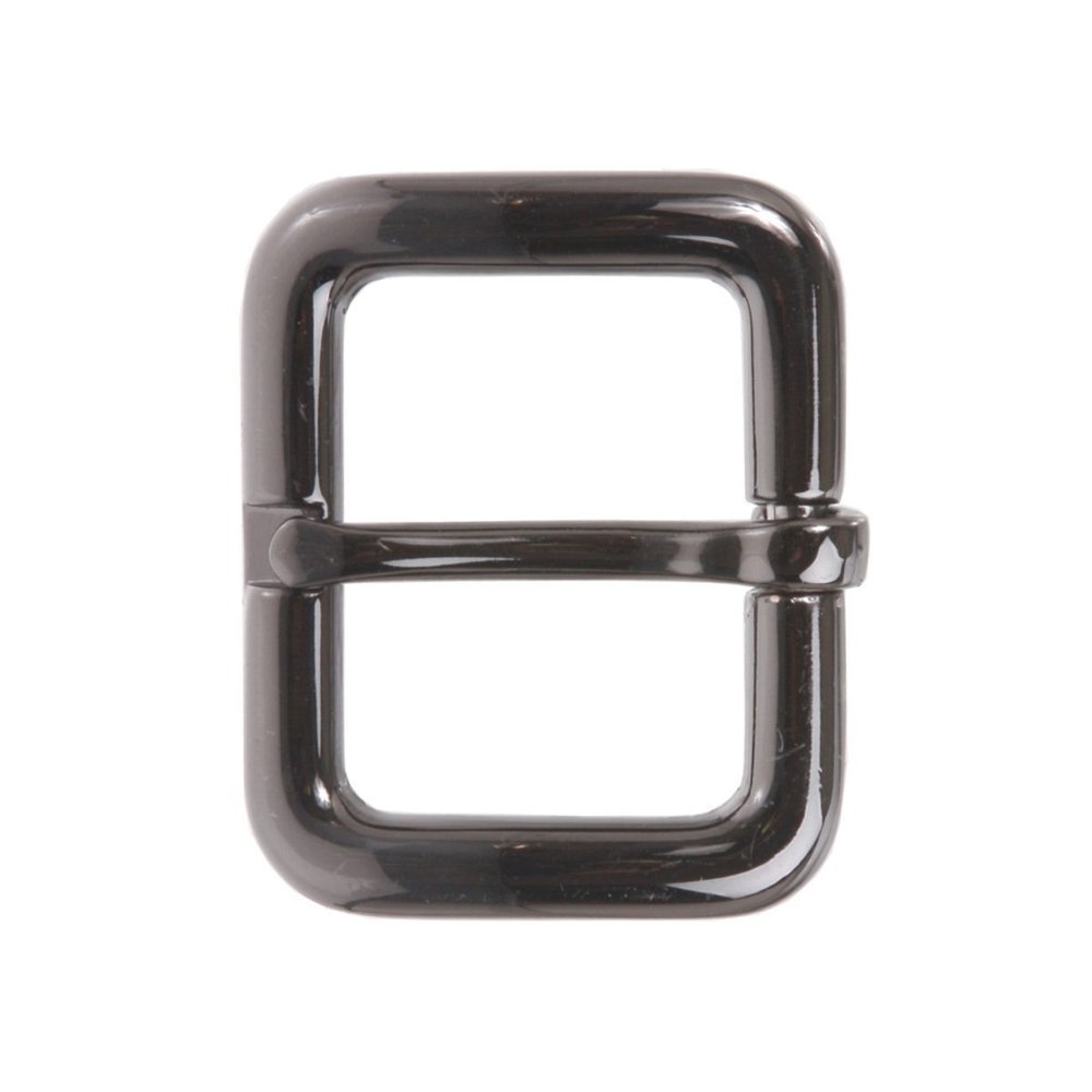 1 1/2" (39 mm) Single Prong Rectangular Belt Buckle, Pewter