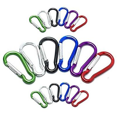 Banner Bonnie Assorted Colors 2" Aluminum Locking Carabiner for Home RV Camping Fishing Hiking Traveling Keychain Spring-Loaded Gate Bottle Gourd Shaped 36pcs