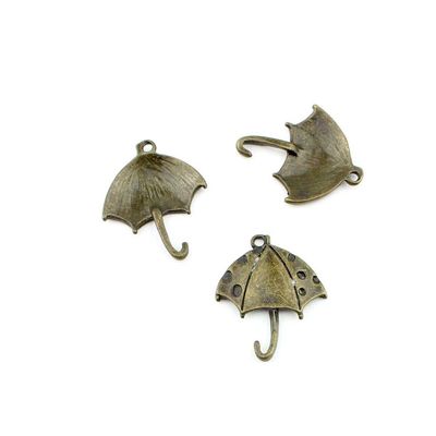 Qty:10PCS Antique Bronze Jewelry Making Charms Findings Supplies Craft Ancient Repair Lots DIY Antique Pendant Vintage Z71942 Umbrella