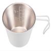 Captain Stag UH-11 Outdoor Supplies, Measuring Cup, Stainless Steel Shera Cup, 11.2 fl oz (320 ml), White view 1