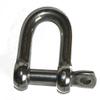 Nautos D Straight Shackle with Screw PIN with Eye - 316 AISI Stainless Steel - Forged (106-12mm - 1/2") view 2