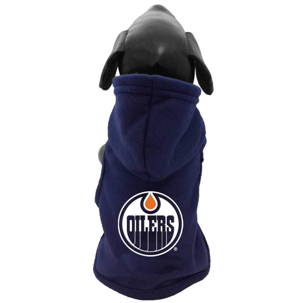 All Star Dogs NHL Edmonton Oilers Polar Fleece Hooded Dog Sweatshirt, Large, Royal