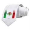 TOOLOUD Mexican Flag App Icon Printed White Neck Tie view 1