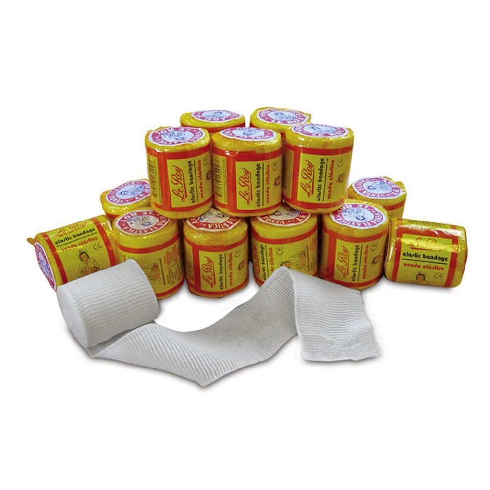 Le Roy Mexican Boxing Hand Wraps, Elastic Bandages, 2 Inch x 5.5 Yards, 16 Pack, for Combat Sports, Flat Knit Material