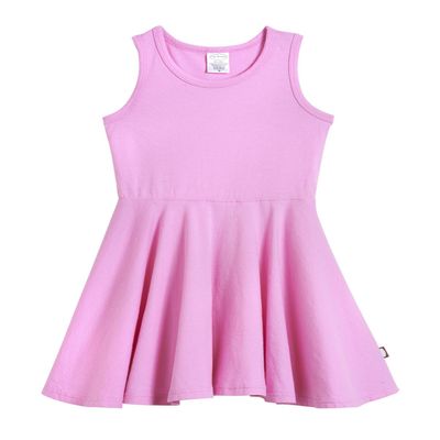 City Threads Big Girls' Cotton Party Twirly Tank Dress - Sensitive Skin and Sensory Friendly - School Summer, Medium Pink, Size 16