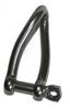 Nautos Twisted Shackle with Screw Eye PIN - Set of 2 PCS - Forged- Stainless Steel 316 (5mm - 3/16") view 1