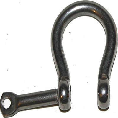 Nautos Forged Bow Captive PIN Shackle - Set of 2 PCS - Stainless Steel (5mm - 3/16")