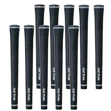 GOLFPRIDE Golf Grips, Tour Velvet Rubber, No Backline, VTM Black M60R (Set of 10) Golf Grips