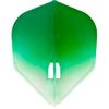 LSTYLE Dart Flights - L3 PRO Shape - 2 Tone Clear White with Green | Set of 3 | for Soft & Steel Tip Darts view 1