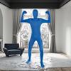 Full Body Stretchable Spandex Blue Party Suit - Adult Large (Up to 5'10"), 1 Piece - Plain Design for Halloween, Cosplay, and Themed Parties view 2
