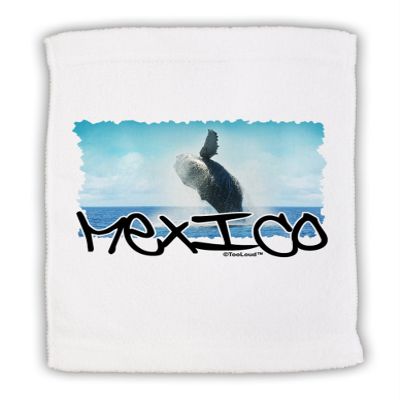 TOOLOUD Mexico - Whale Watching Cut-Out Micro Terry Sport Towel 11" x 18"