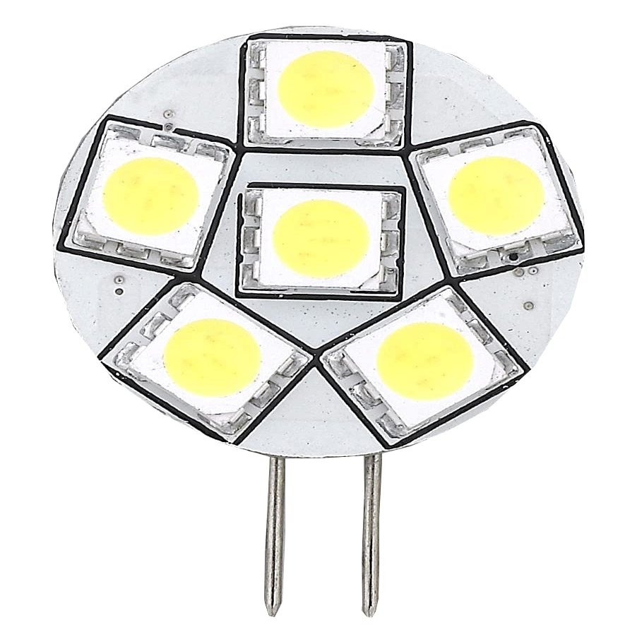 Marine Boat RV AUTO Trailer Part LED Bulb G4 Warm White Side PIN 23MM Dia. 6 PCS