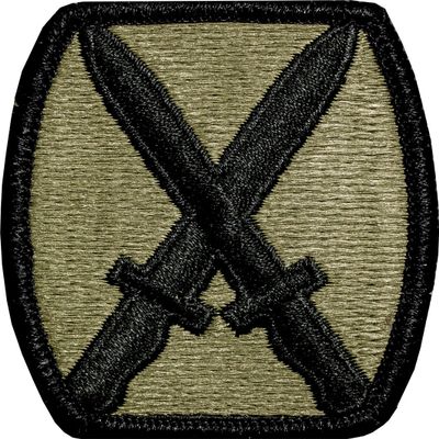 10th Infantry Division (Mountain) Patch (Scorpion OCP Multicam with Fastener)