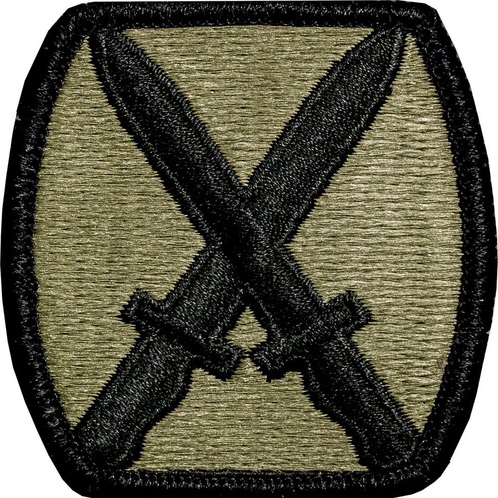 10th Infantry Division (Mountain) Patch (Scorpion OCP Multicam with Fastener)