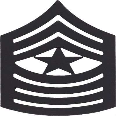 TheSupplyRoom Marine Black Metal (Subdued) Enlisted Rank (Pair) (E-9 Sergeant Major)