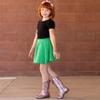 Made in USA Little Girls Cotton Twirly Skirt Perfect for Sensitive Skin/SPD/Sensory Friendly for School or Play Fall/Spring, White, Size 6 view 3