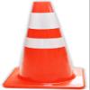 BRITEGUARD 28" (71.1 cm) PVC Safety Cone | Reflective Stripes for Enhanced Visibility | Robust Construction | Slip-Resistant Base | Versatile Usage | Professional-Grade Road Safety Gear view 1