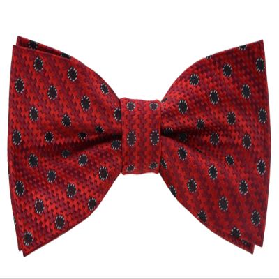 SYAYA Men's Bow Tie, Polka Dot Pre-Tied Bowtie for Boy Clip-On Formal Tuxedo or Weddings & Easter Day Dinner Parties M-B-T1 (Z- Burgundy, M - (children))