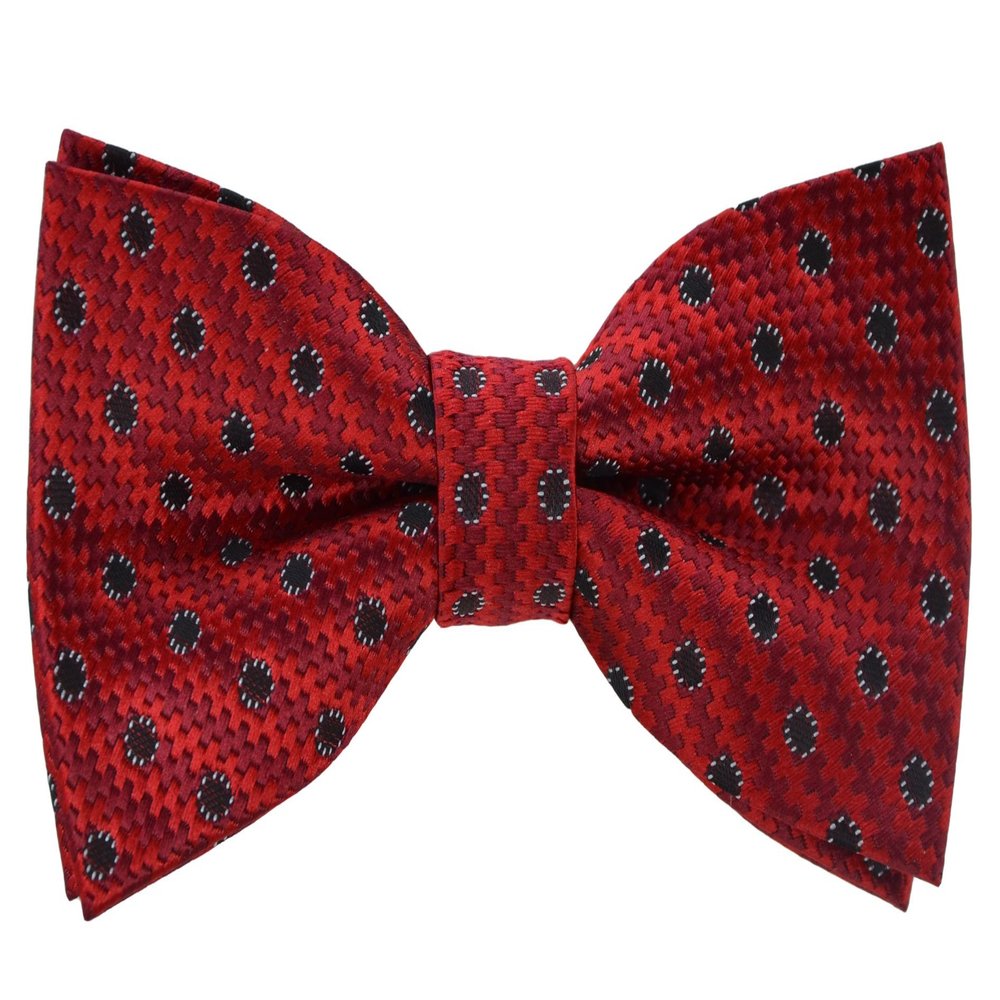 SYAYA Men's Bow Tie, Polka Dot Pre-Tied Bowtie for Boy Clip-On Formal Tuxedo or Weddings & Easter Day Dinner Parties M-B-T1 (Z- Burgundy, M - (children))