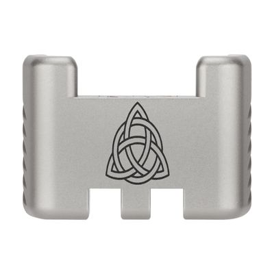 NDZ Performance Aluminum Slide Racker Assist Back Plate for Gen 1-5 Glock 17 19 19x 22 23 24 26 27 31 32 33 34 35 45 47 49, Improved Slide Grip, Silver - Celtic Knot