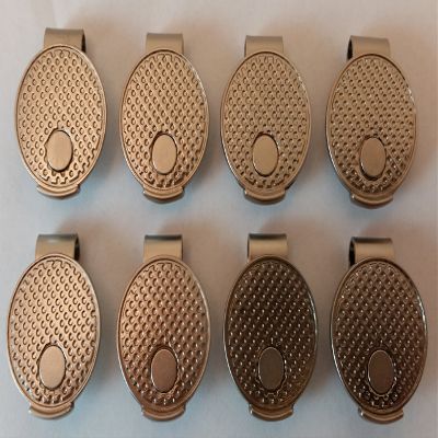 Satin Silver Magnetic Golf Hat Clip 8 Count
