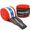 Meister Adult 180" Semi-Elastic Hand Wraps for MMA & Boxing (Pair) - American view 1