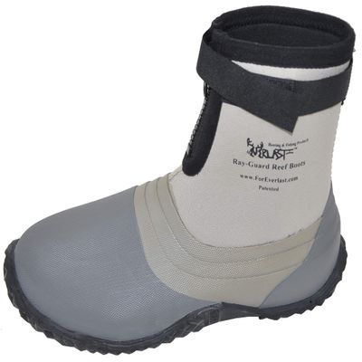 Foreverlast Ray-Guard Reef Wading & Fishing Boots Generation II for Men and Women, Grey, Size 6, Hard Soled Vulcanized Rubber Bottom, Neoprene, Lightweight, Waterproof (iCXJN1005zFhMn)