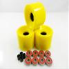 70mm Longboard Skateboard Wheels + ABEC 7 Bearings Spacers (Solid Yellow) view 1