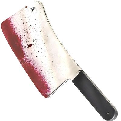 Plastic Bloody Cleaver - 17.5" (1 Count) - Perfect Realistic Accessory for Costumes & Haunted Houses, Red