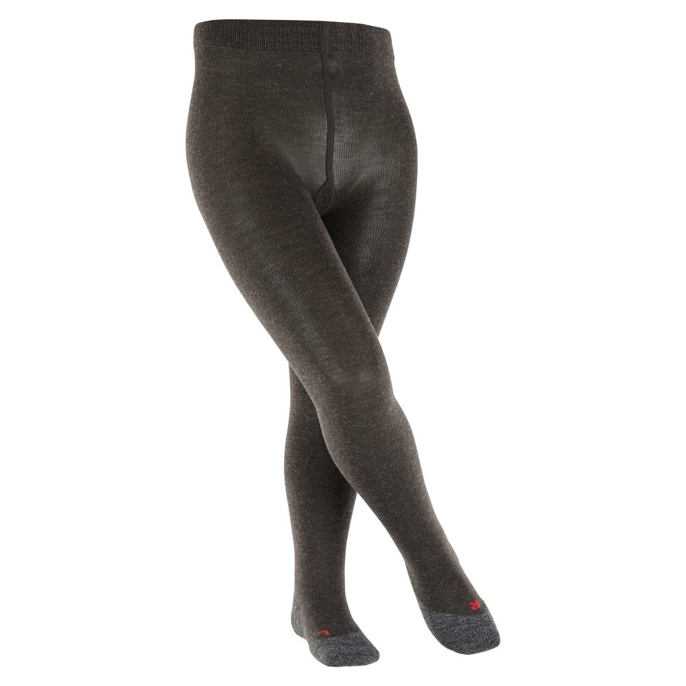 FALKE Unisex Kids Active Warm Tights, Merino Wool, Grey (Anthracite Melange 3080), 4-6, 1 Pair