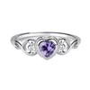 Sterling Silver June CZ Simulated Birthstone Baby Ring with Heart 06-June (Size 1) view 1