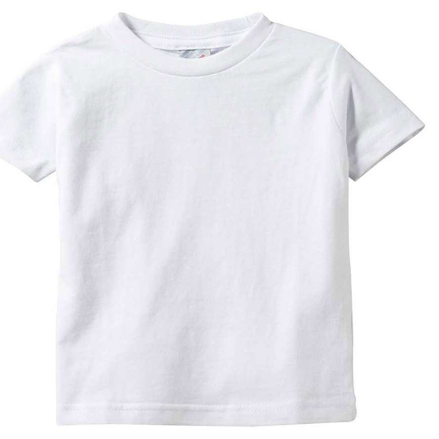 RABBIT SKINS Fine Jersey Infant T-Shirt, 6MOS, White