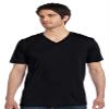Bella mens Unisex Made in the USA Jersey Short-Sleeve V-Neck T-Shirt(3005U)-BLACK-S view 1
