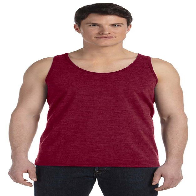 Bella Mens Unisex Jersey Tank(3480)-RED Triblend-S
