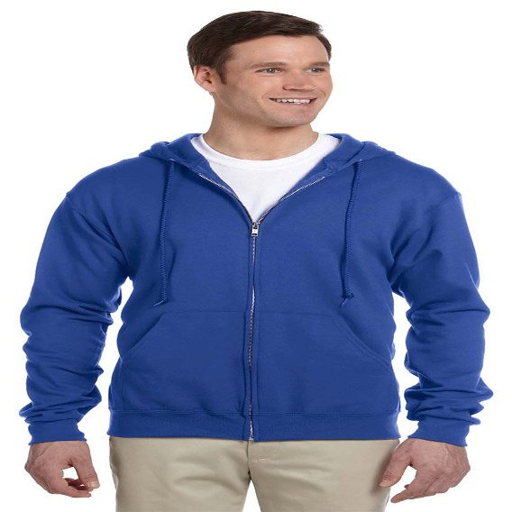 Jerzees 8 oz., 50/50 NuBlend Fleece Full-Zip Hood (993)- ROYAL,3XL