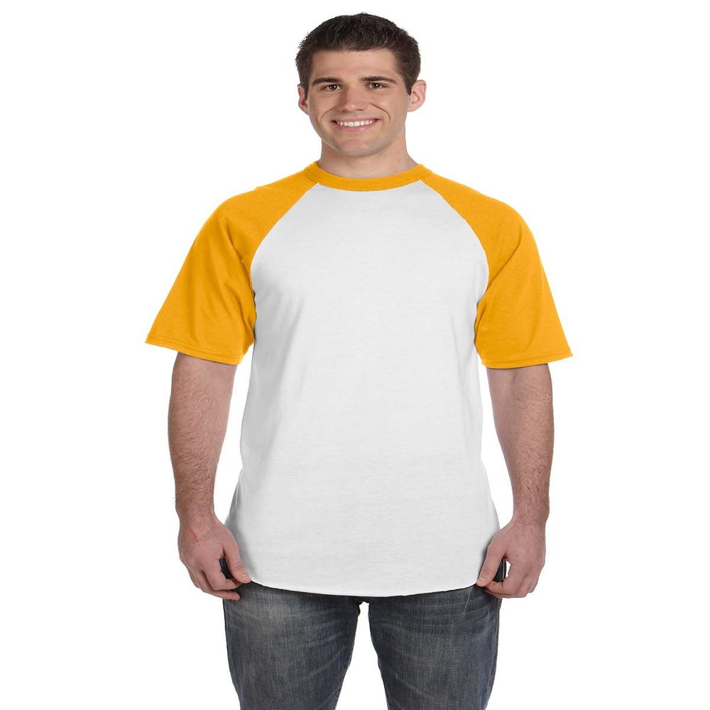 50/50 Short Sleeve Raglan Tee by Augusta