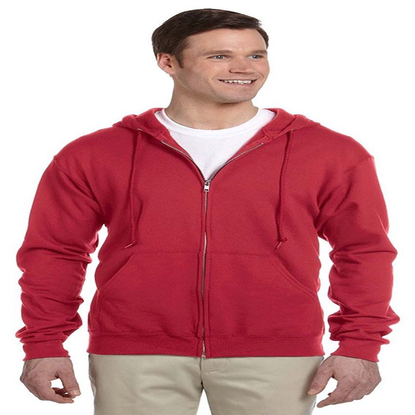 Jerzees 8 oz., 50/50 NuBlend Fleece Full-Zip Hood (993)- TRUE RED,3XL